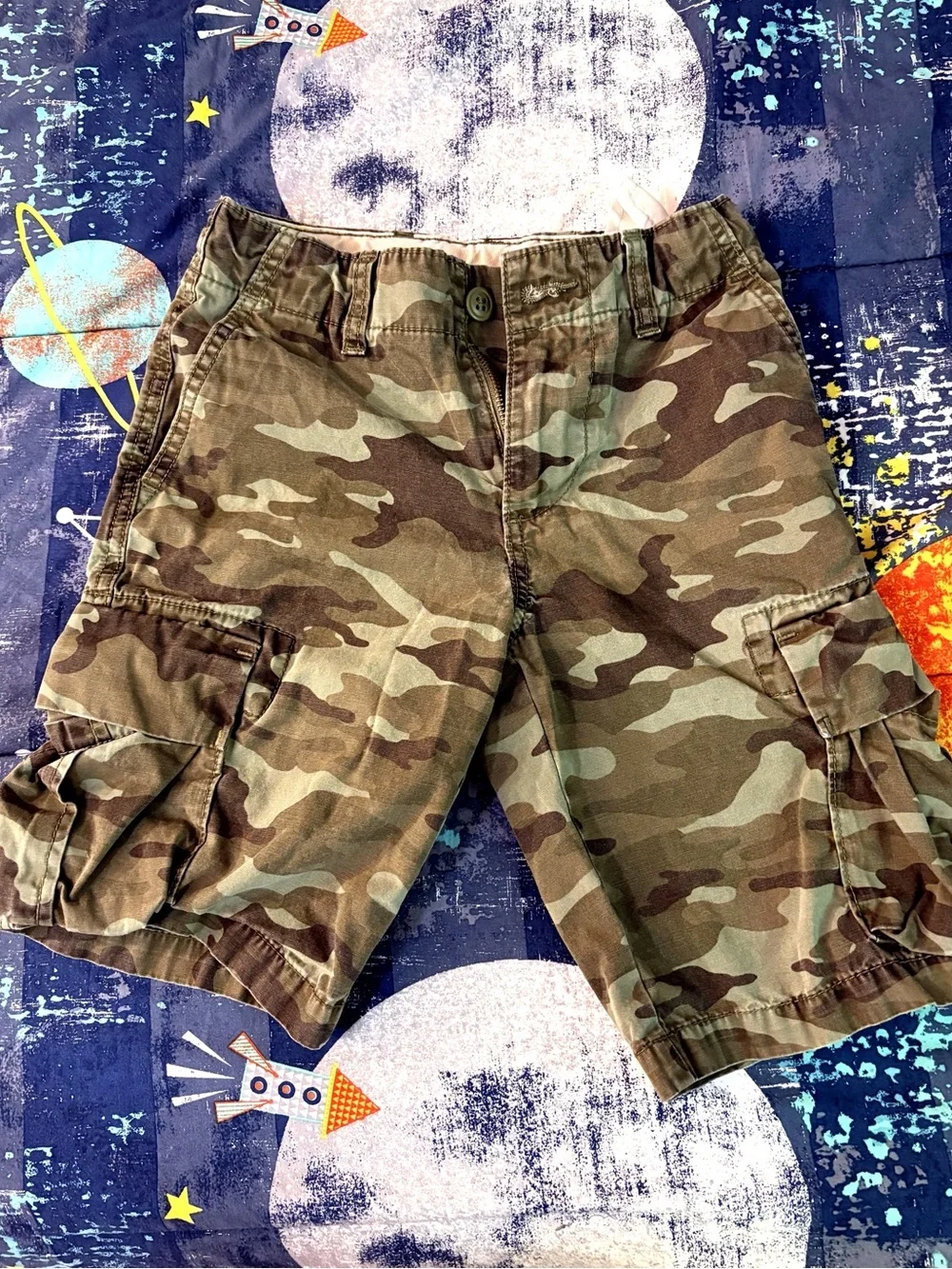 GAP Boys Camo Cargo Shorts - Olive/Brown